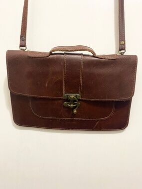 Brown Leather Shoulder Bag
